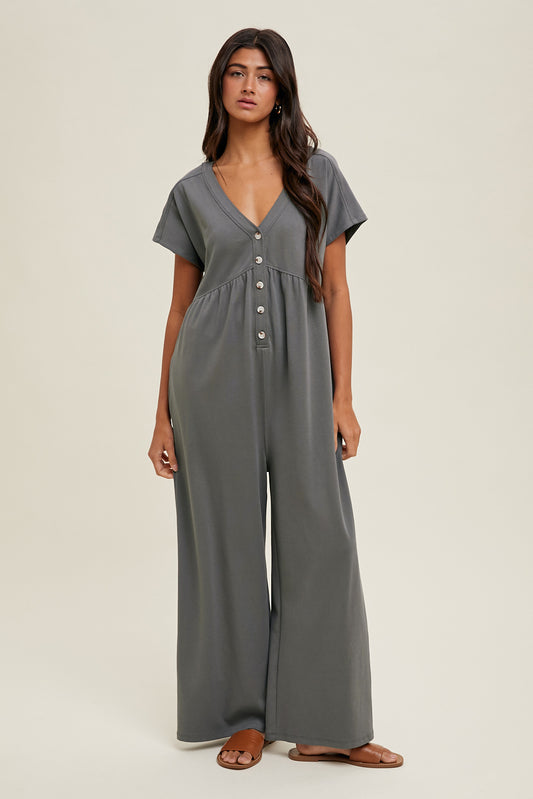 Ethel Cotton Knit Jumpsuit - Straight & Arrow Boutique