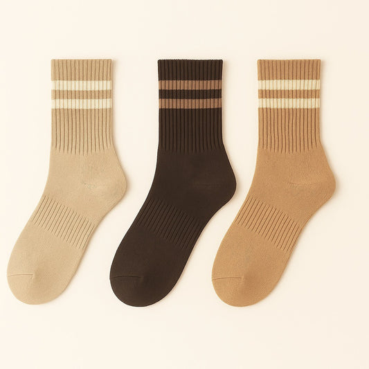 Bettega Classic Crew Socks with Stripe Detail (3 pack)