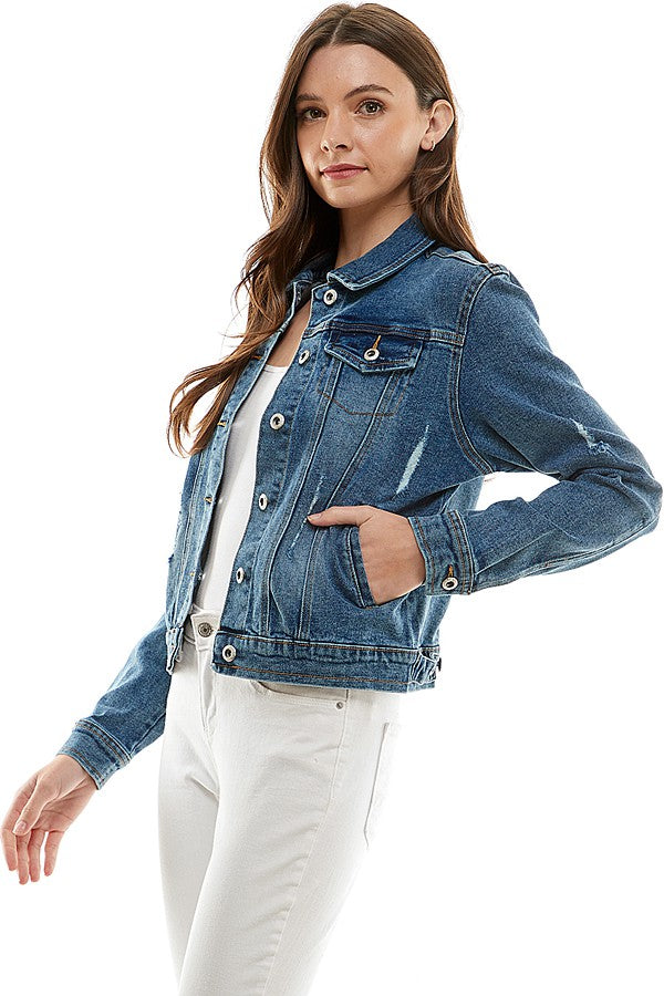 Kai Stretch Denim Jacket - Straight & Arrow Boutique