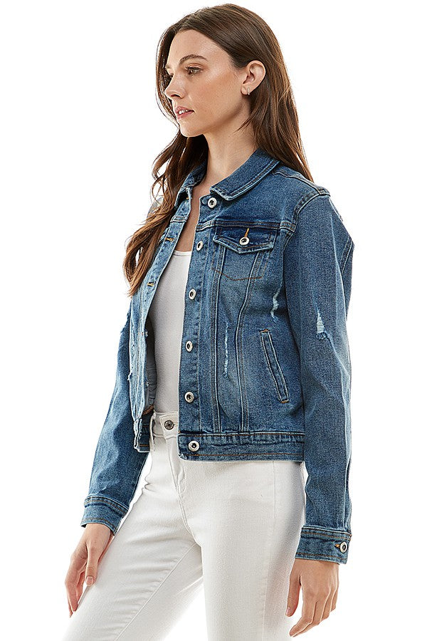 Kai Stretch Denim Jacket - Straight & Arrow Boutique