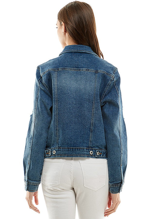 Kai Stretch Denim Jacket - Straight & Arrow Boutique