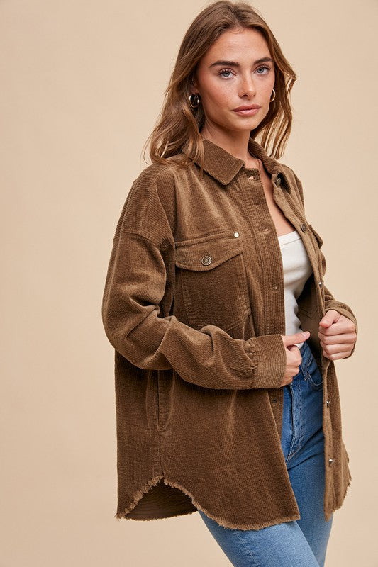 Astrid Corduroy Shacket - Straight & Arrow Boutique