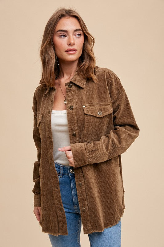Astrid Corduroy Shacket - Straight & Arrow Boutique
