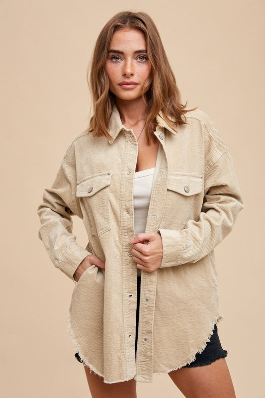Astrid Corduroy Shacket - Straight & Arrow Boutique