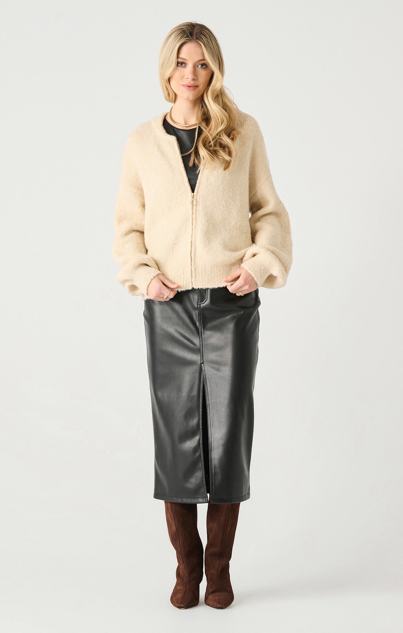 Willow Sweater Bomber - Straight & Arrow Boutique