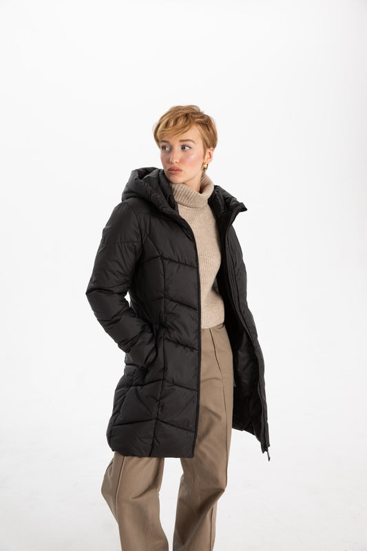 Gabby Long Puffer Jacket - Straight & Arrow Boutique