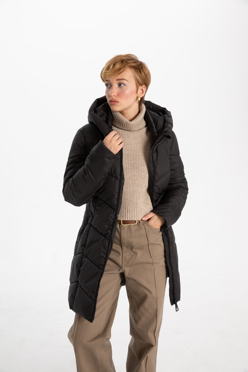 Gabby Long Puffer Jacket - Straight & Arrow Boutique