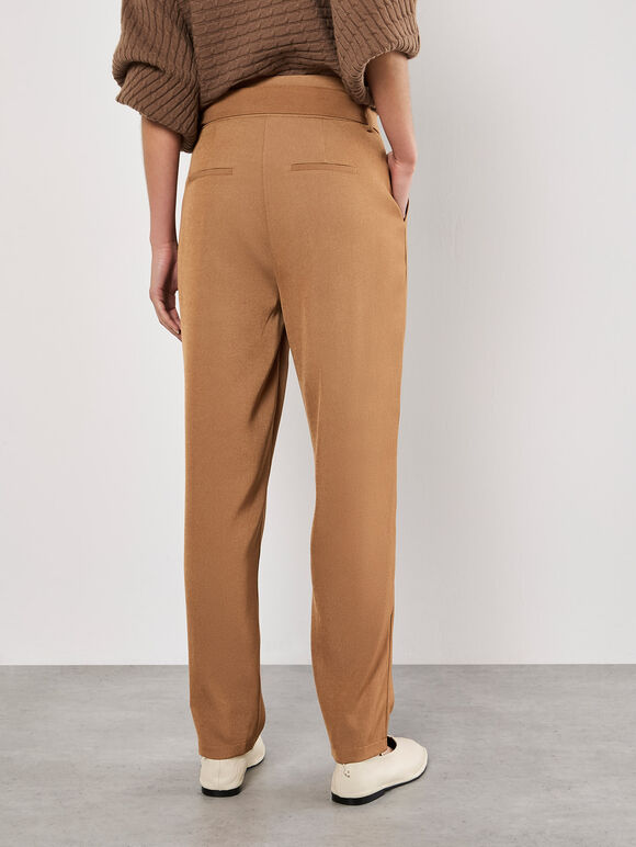 Paperbag Twill Straight Leg Trousers - Straight & Arrow Boutique
