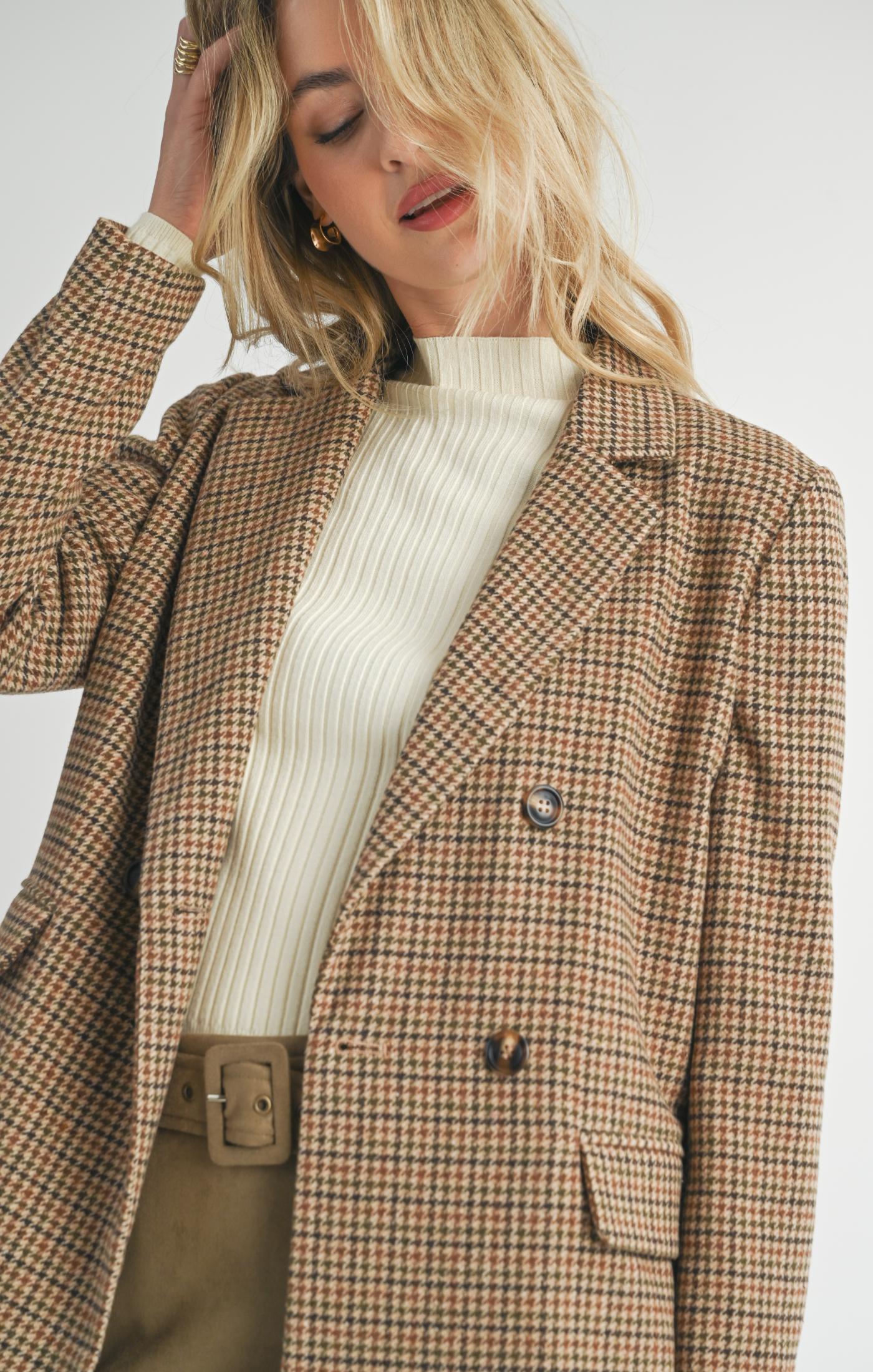 Nicola Houndstooth Blazer - Straight & Arrow Boutique