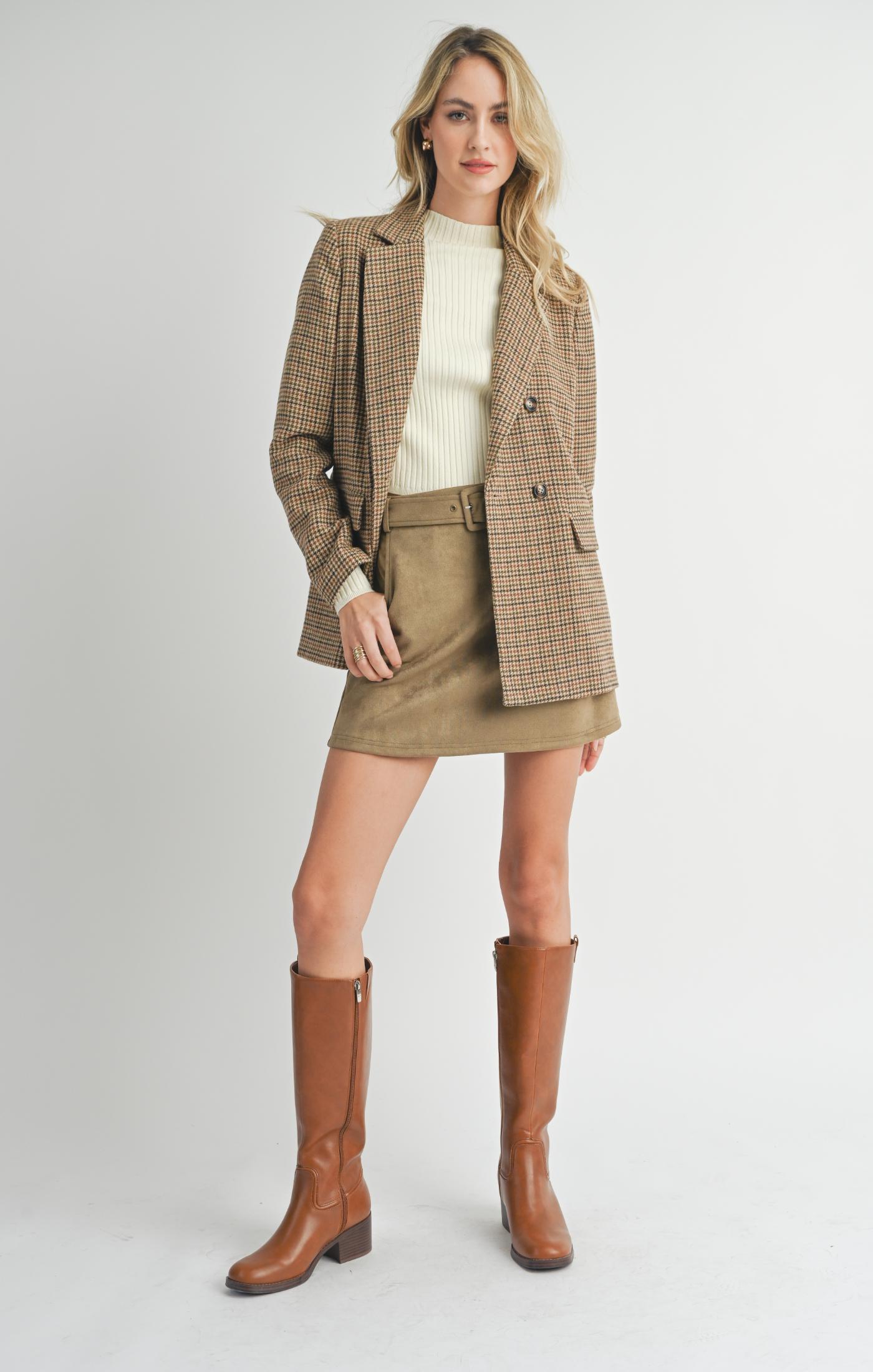 Nicola Houndstooth Blazer - Straight & Arrow Boutique