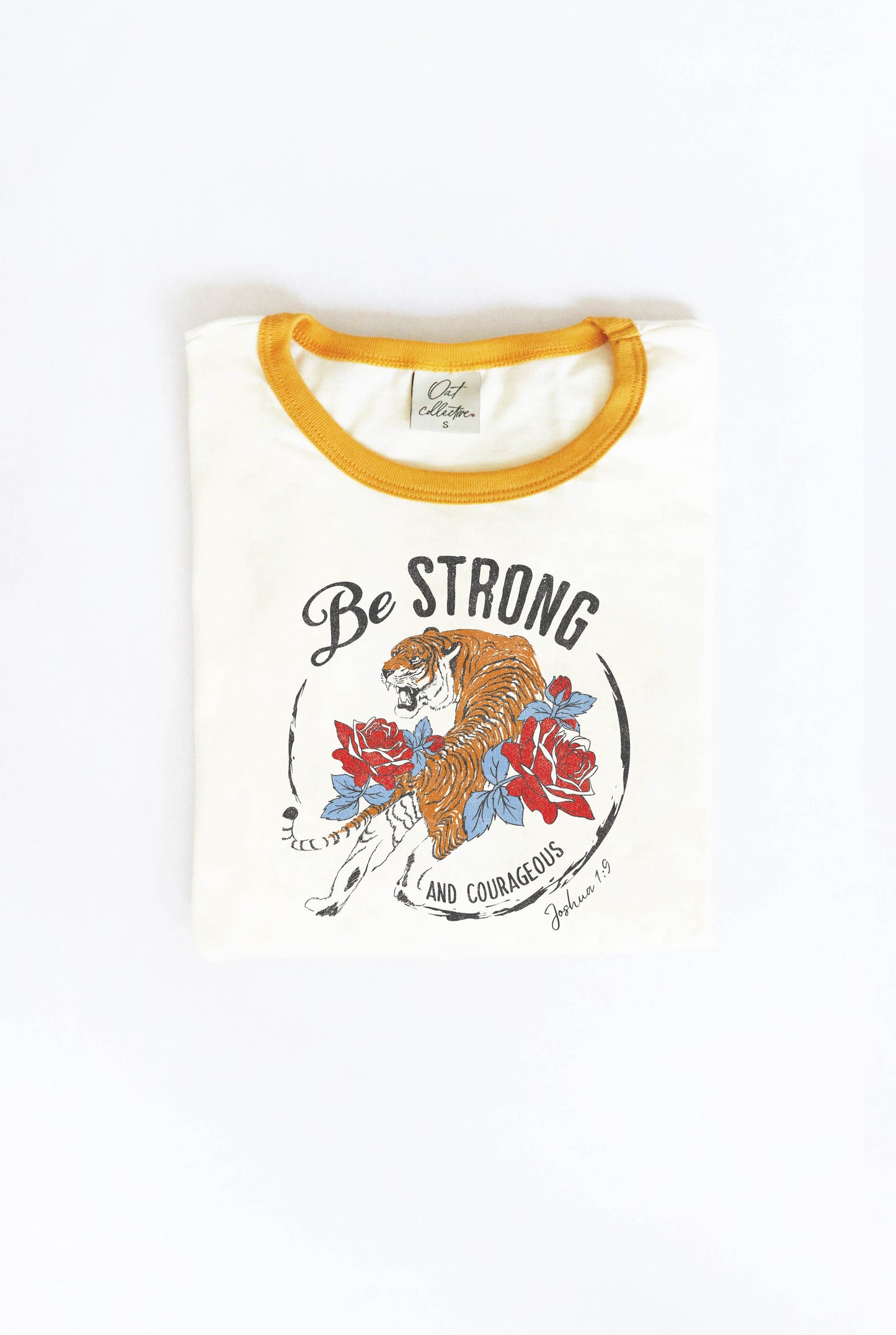 BE STRONG Ringer Graphic Tee - Straight & Arrow Boutique