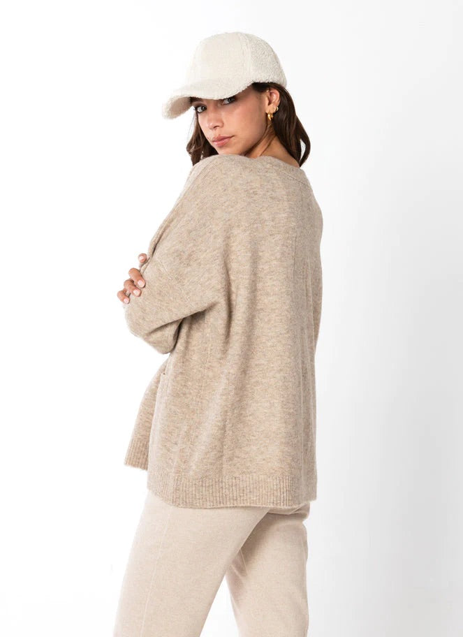 Knit Relaxed Fit Button Cardigan