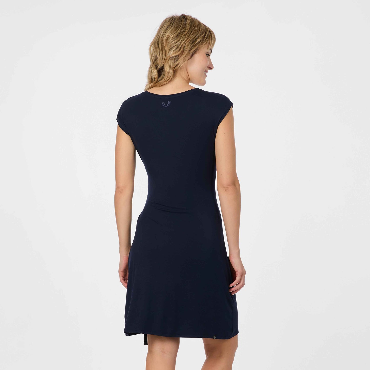 Crupi Jersey Knit Wrap Mini Dress