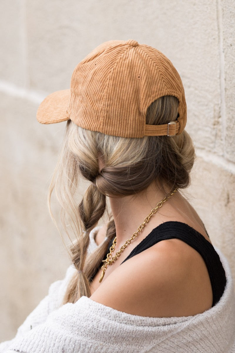 Corduroy Boyfriend Ball Cap - Straight & Arrow Boutique