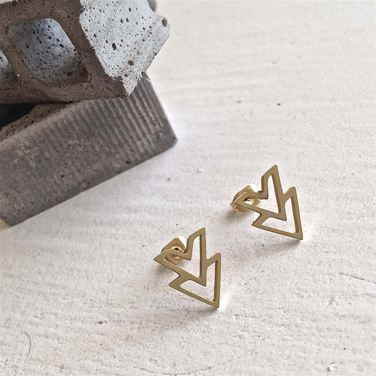 Ike Double V Chevron Earrings
