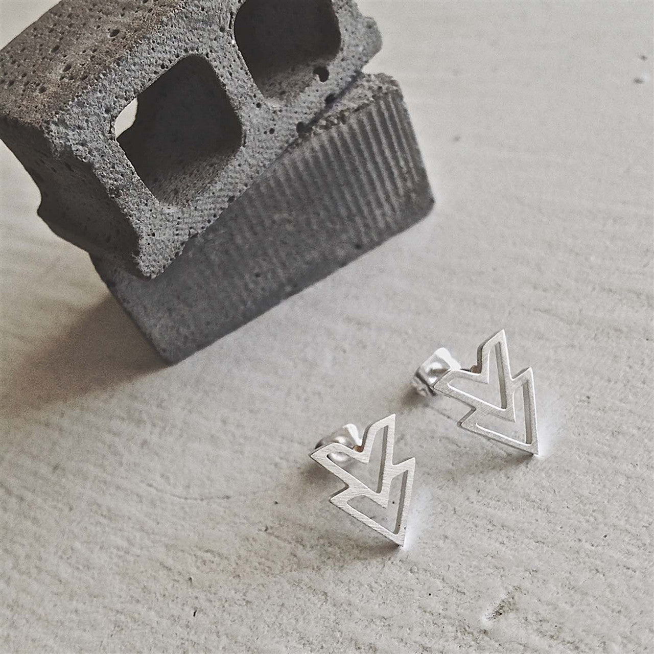 Ike Double V Chevron Earrings