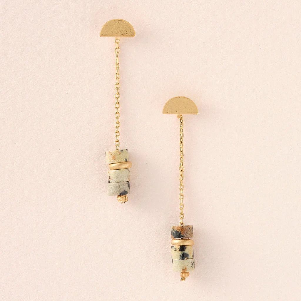 Stone Meteor Thread/Jacket Earring - Straight & Arrow Boutique