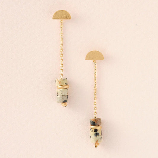 Stone Meteor Thread/Jacket Earring - Straight & Arrow Boutique