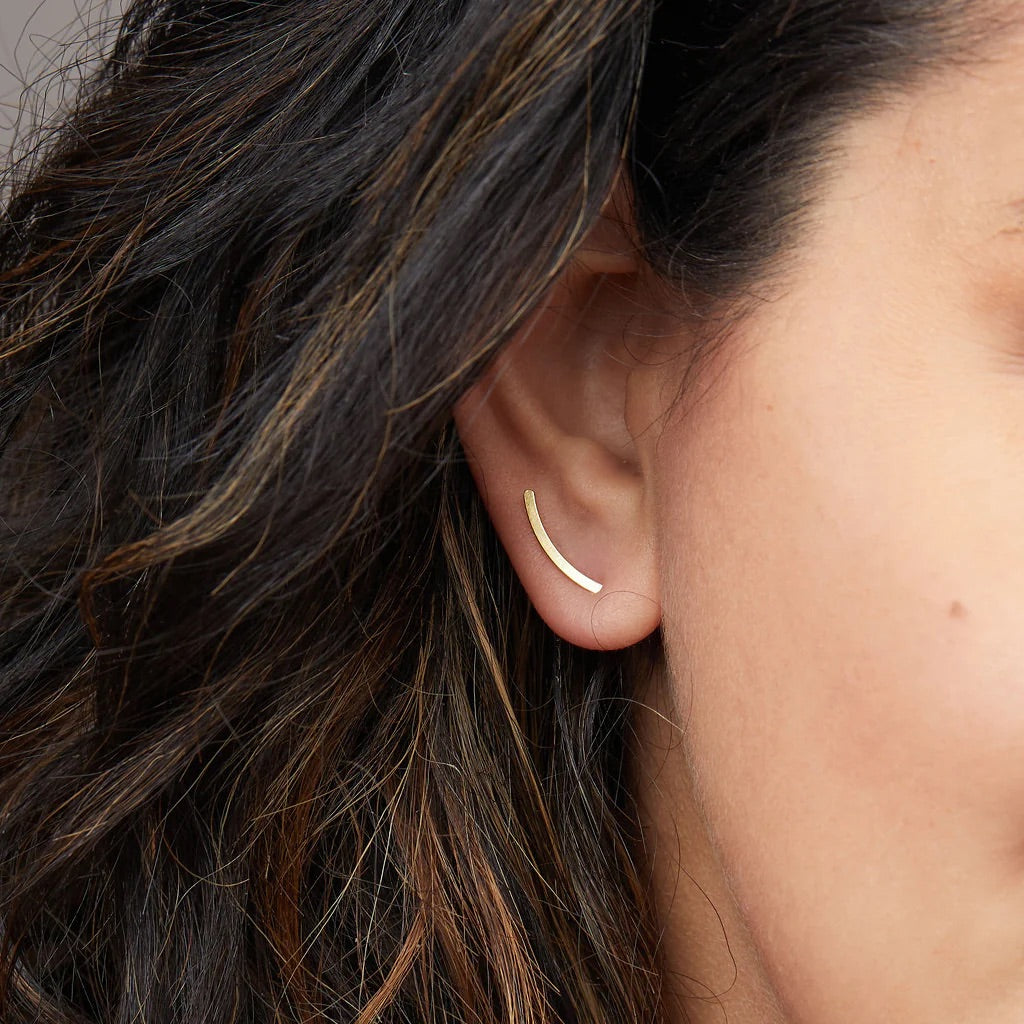 Refined Earring Collection - Comet Curve - Straight & Arrow Boutique