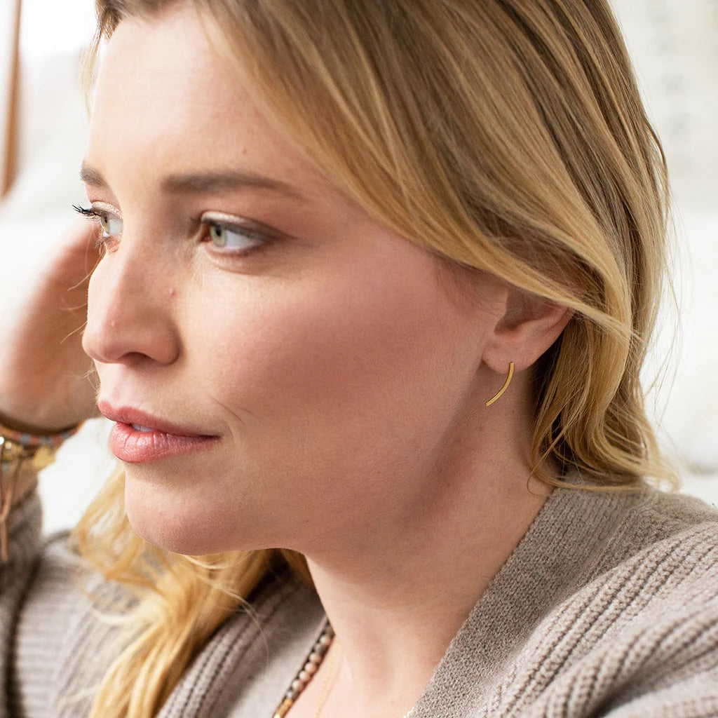 Refined Earring Collection - Comet Curve - Straight & Arrow Boutique