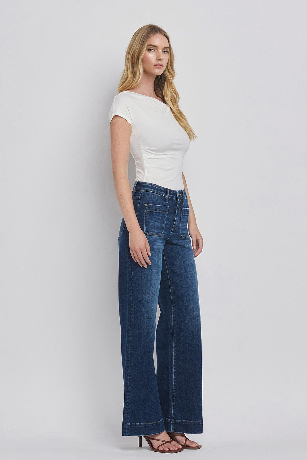 Jayce Wide Leg Trouser Jeans - Straight & Arrow Boutique
