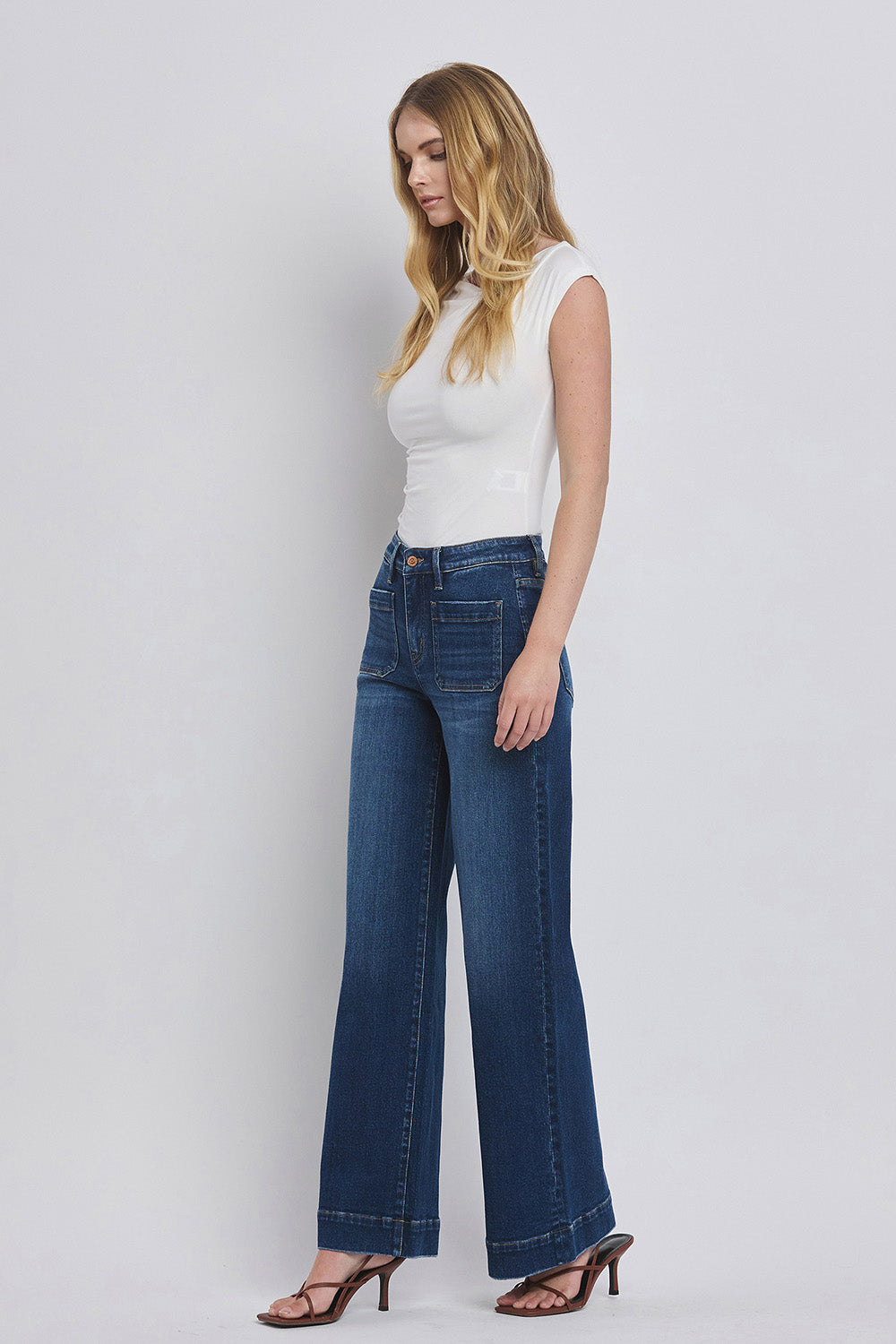 Jayce Wide Leg Trouser Jeans - Straight & Arrow Boutique