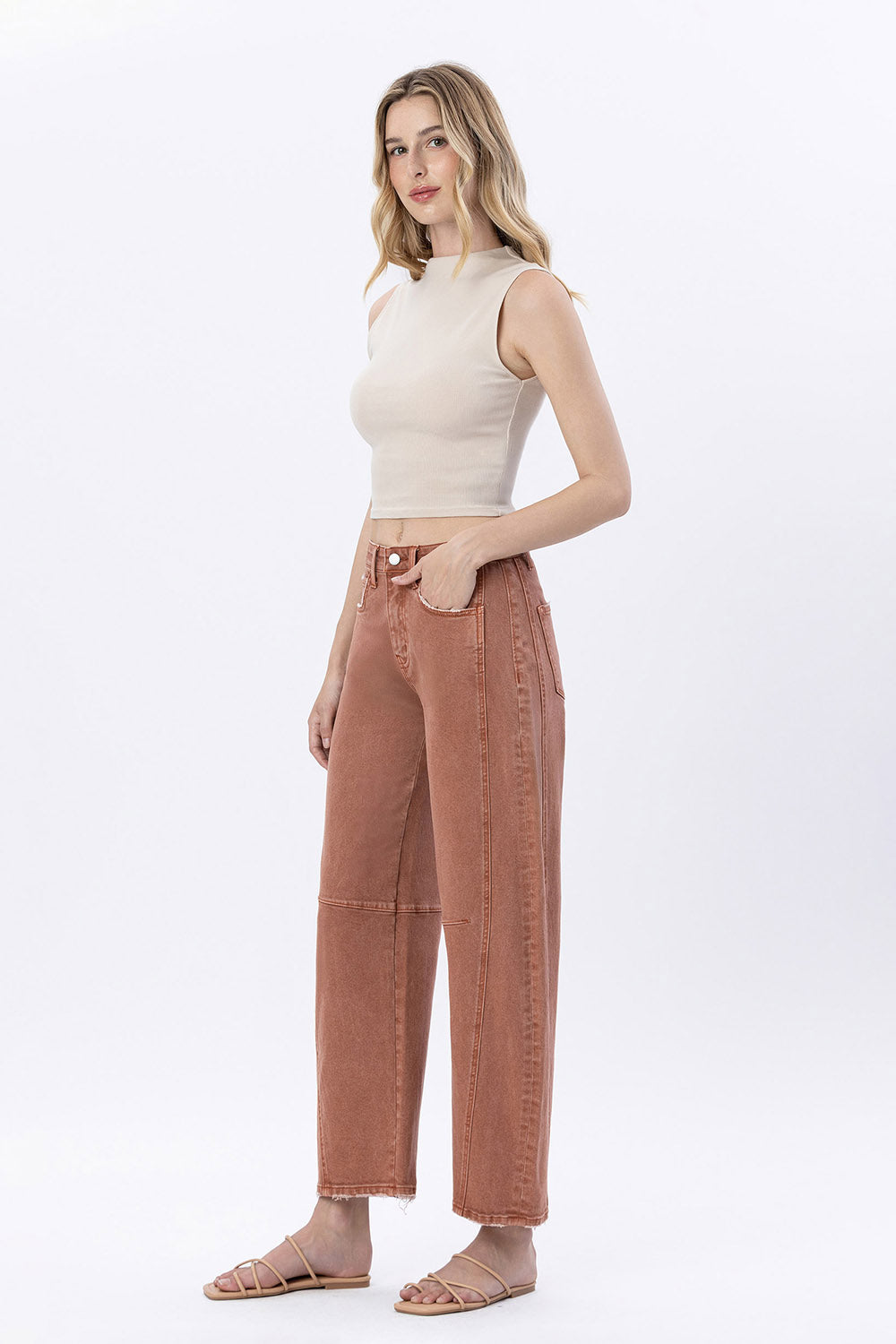 Delaney Twisted Barrel Jeans - Straight & Arrow Boutique