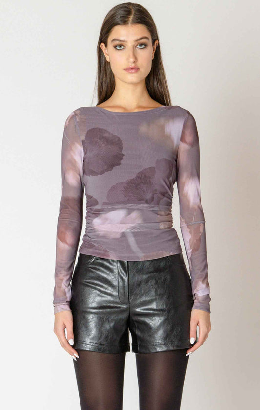 Maeve Floral Mesh Top
