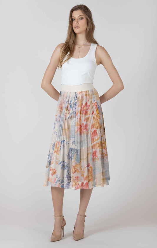 Flower Patch Pleated Skirt