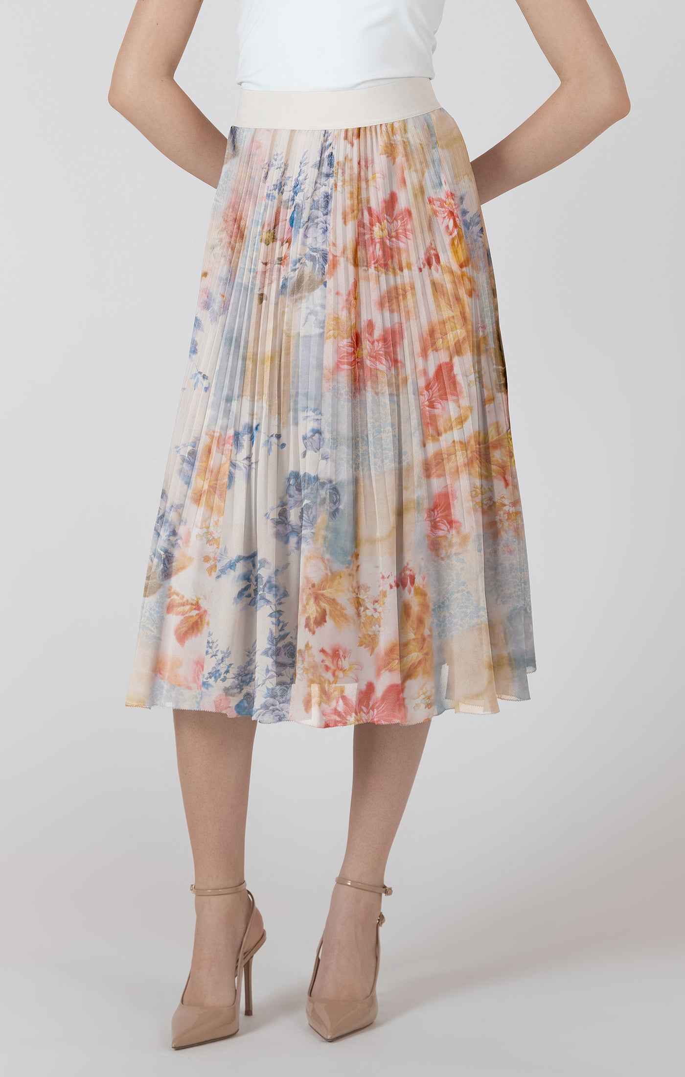 Flower Patch Pleated Skirt