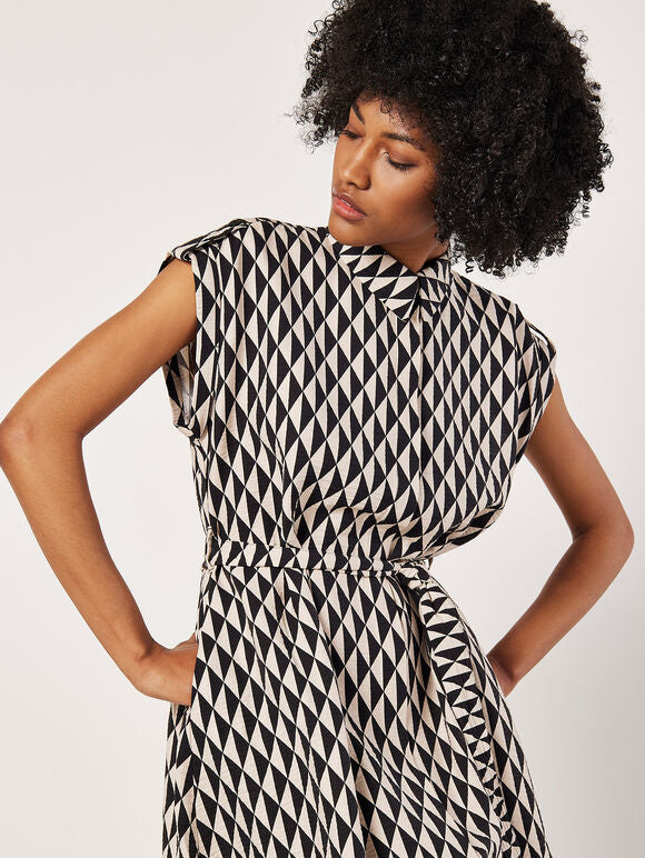 Geo Utility Print Dress - Straight & Arrow Boutique