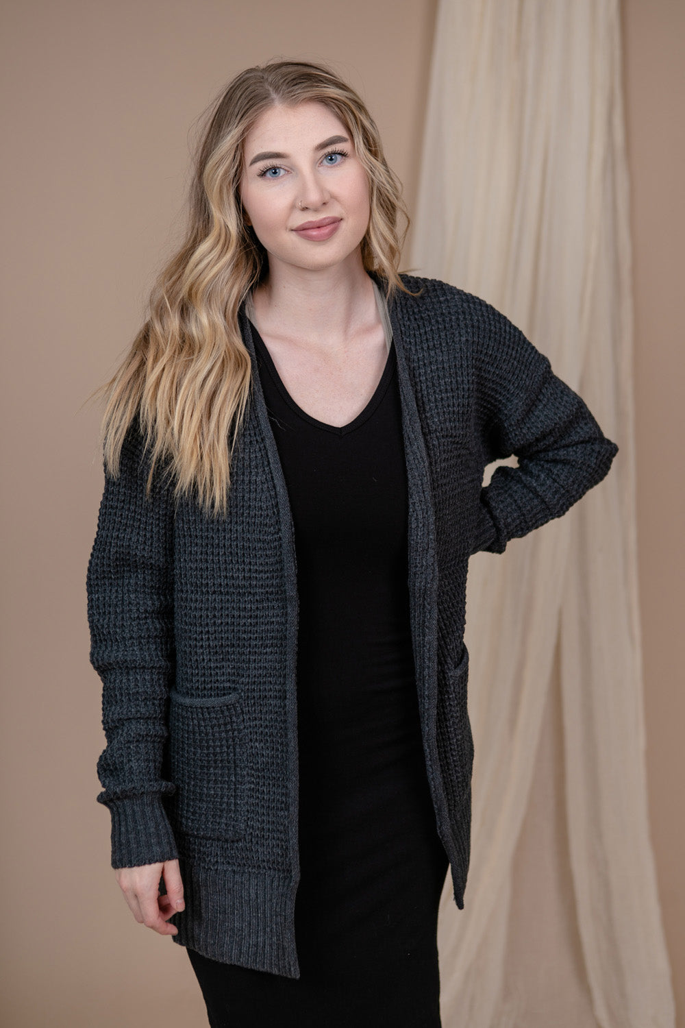 Paxton Waffle Knit Cardi