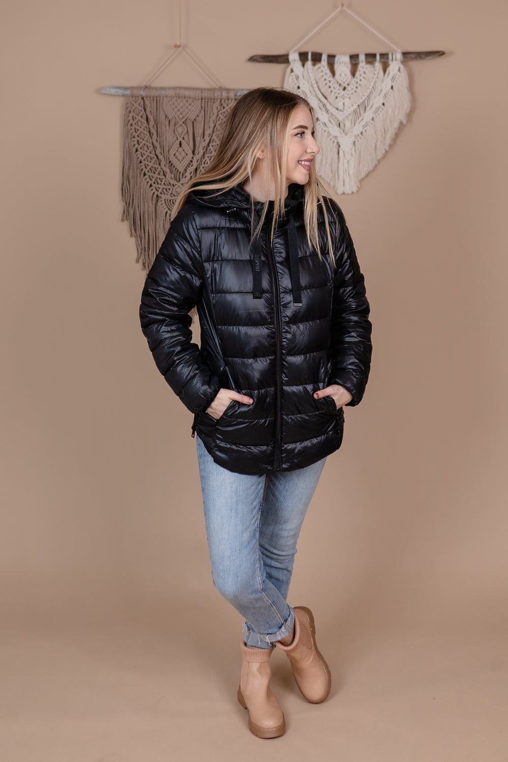 Hooded Puffer Jacket - Straight & Arrow Boutique