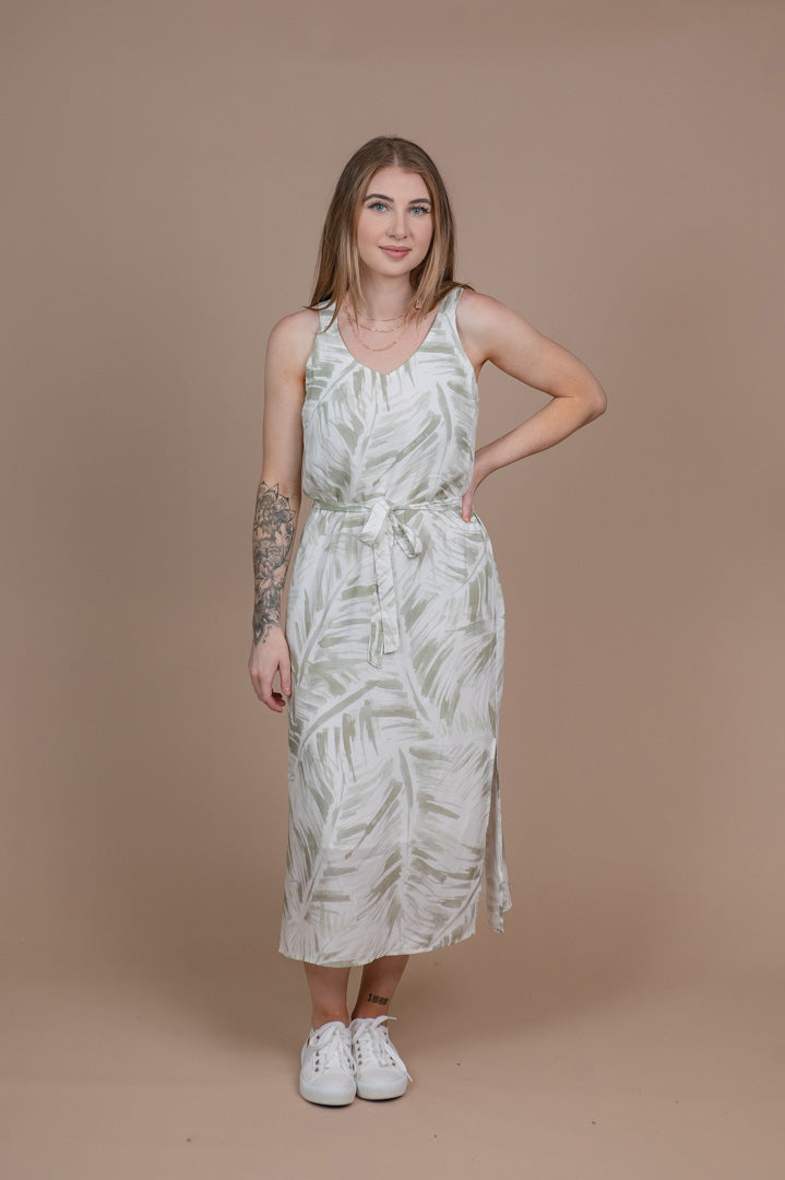 Palm Print Dress - Straight & Arrow Boutique