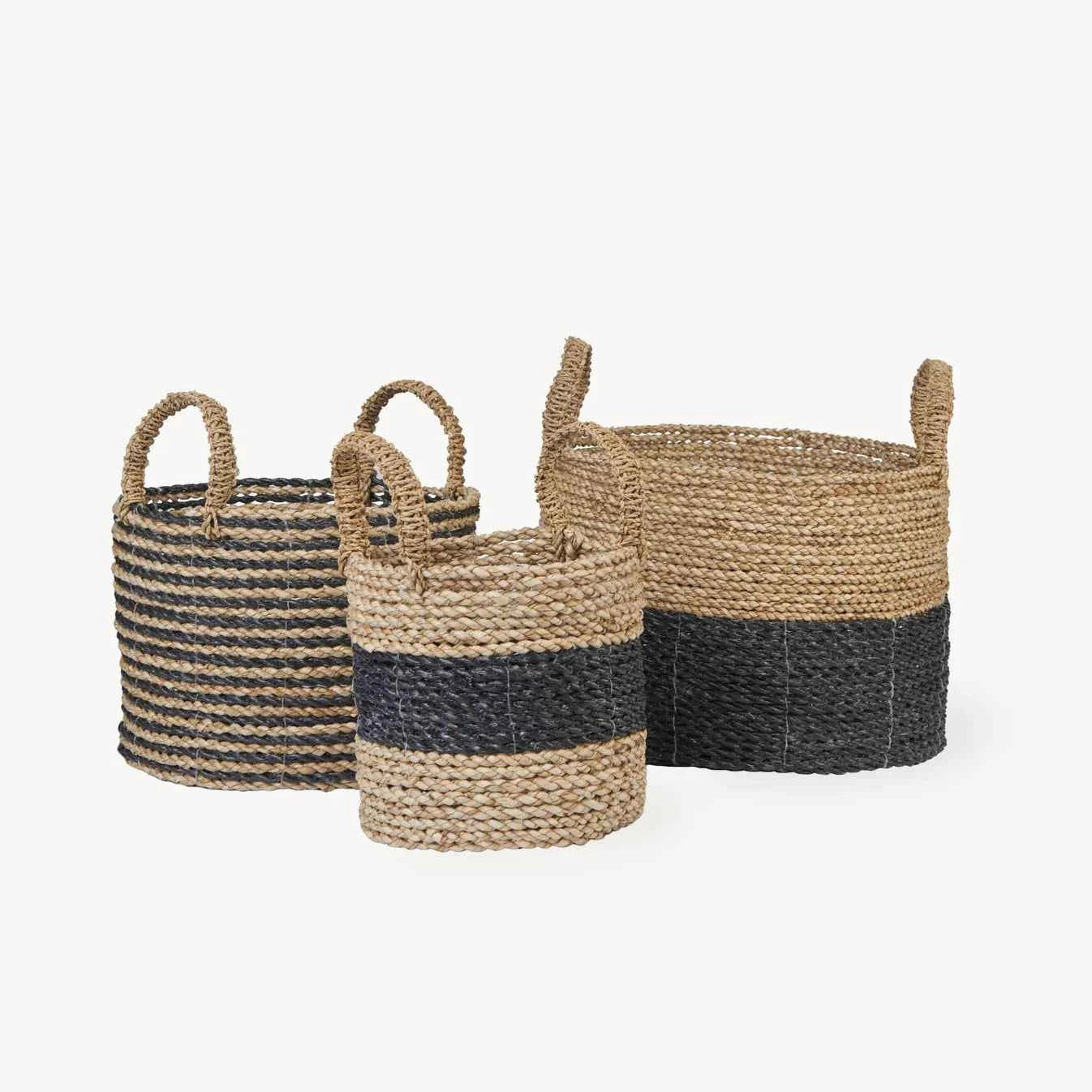 Handled Baskets - Set of 3 | HOME Collection