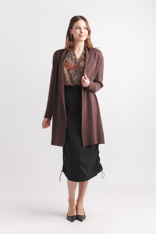 Sybil Lapel Coatigan - Straight & Arrow Boutique