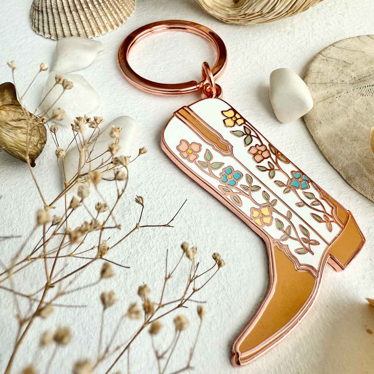 Dolly Cowboy Boot Keychain