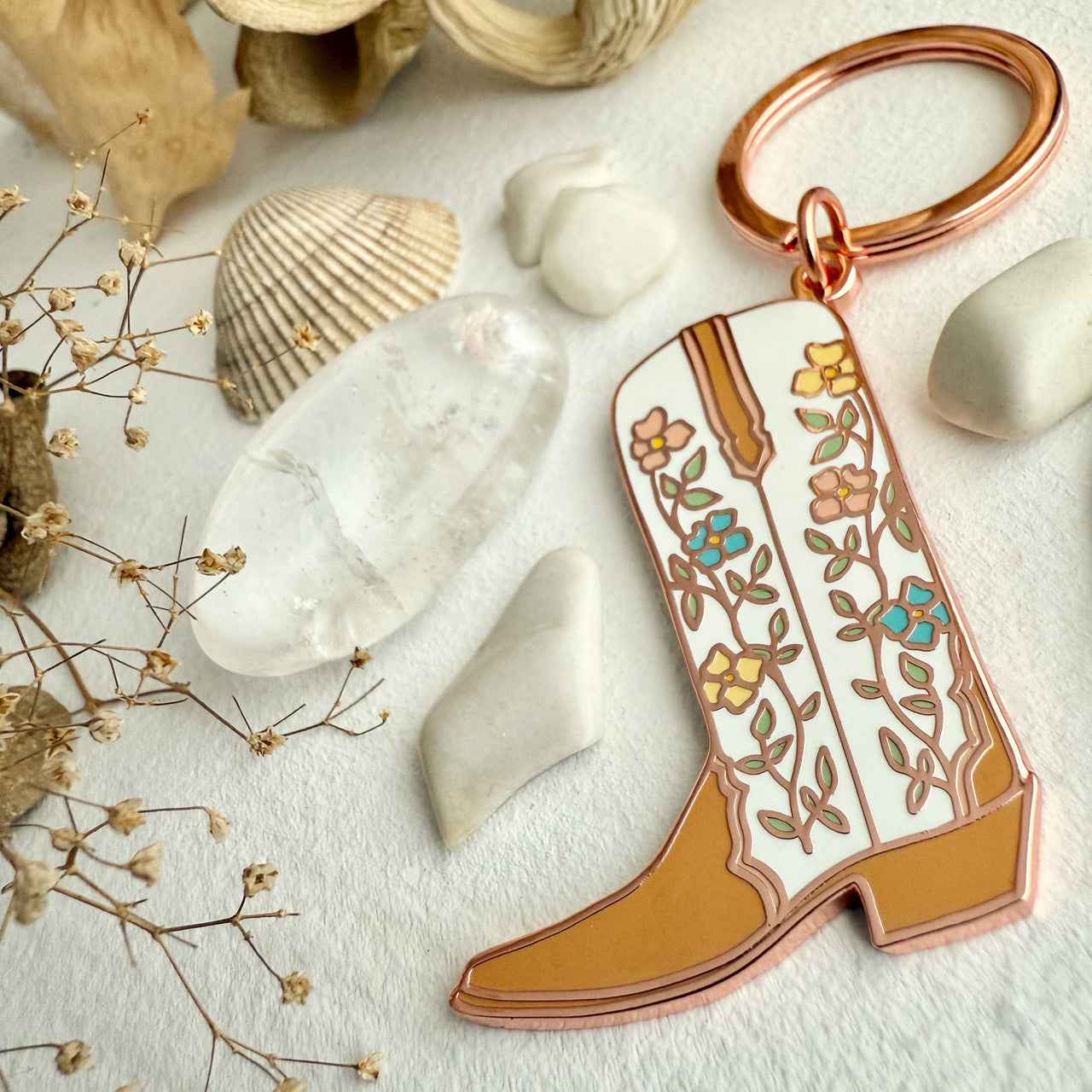 Dolly Cowboy Boot Keychain