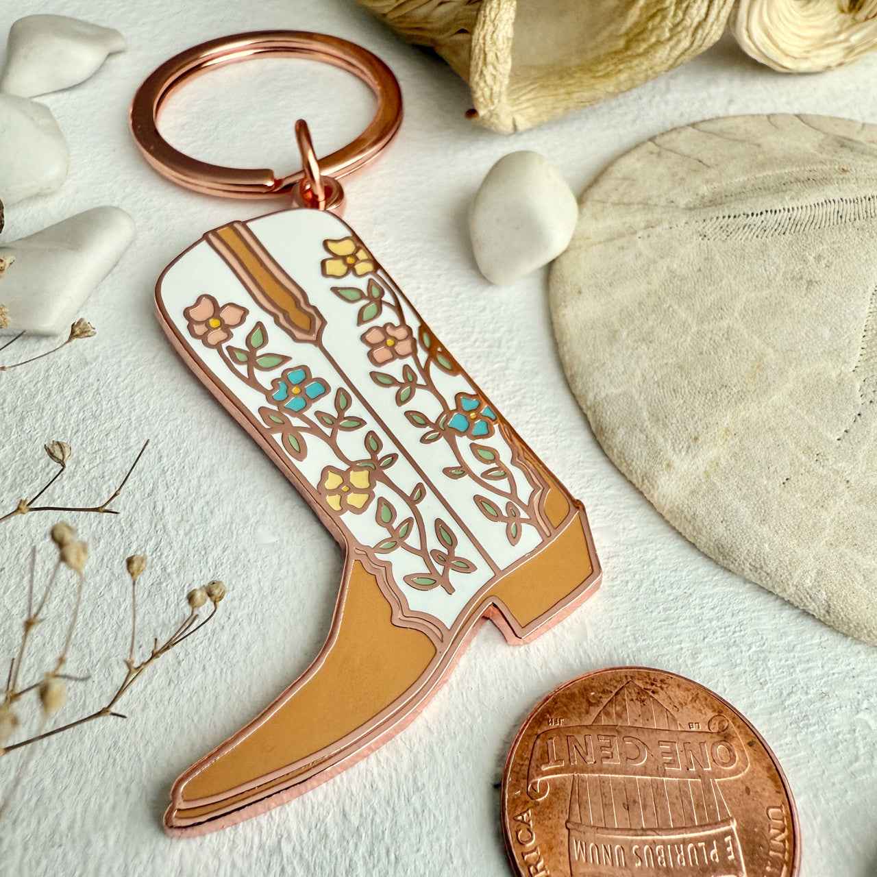 Dolly Cowboy Boot Keychain