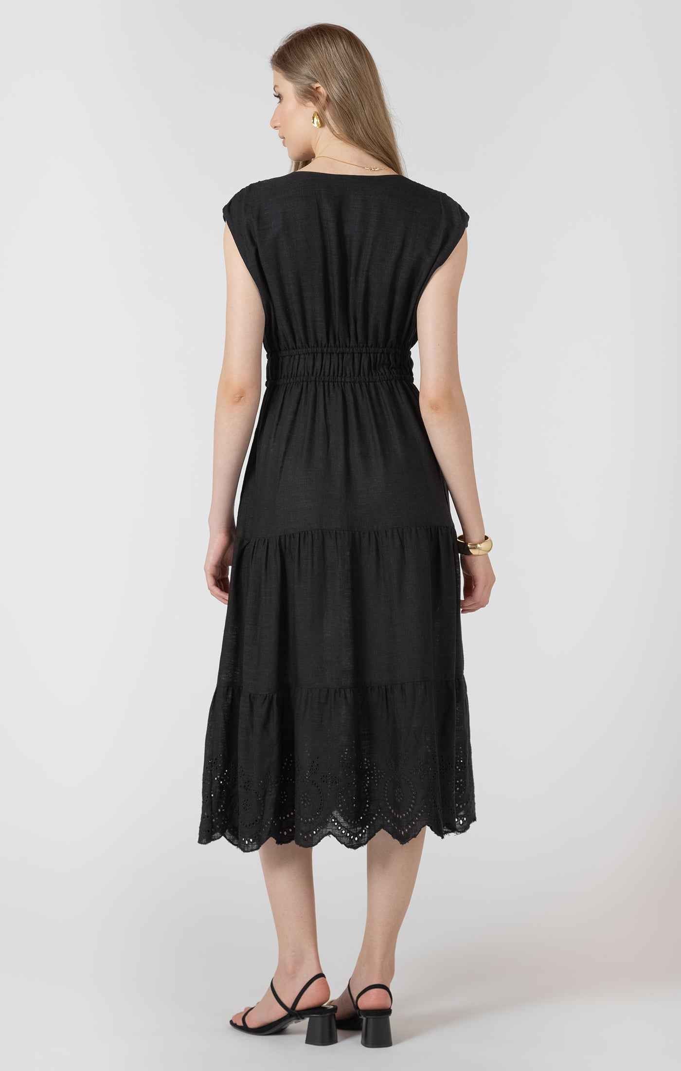 Kyra Eyelet Midi Dress