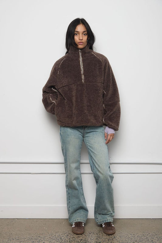 Theodore Half-Zip Sherpa Pullover