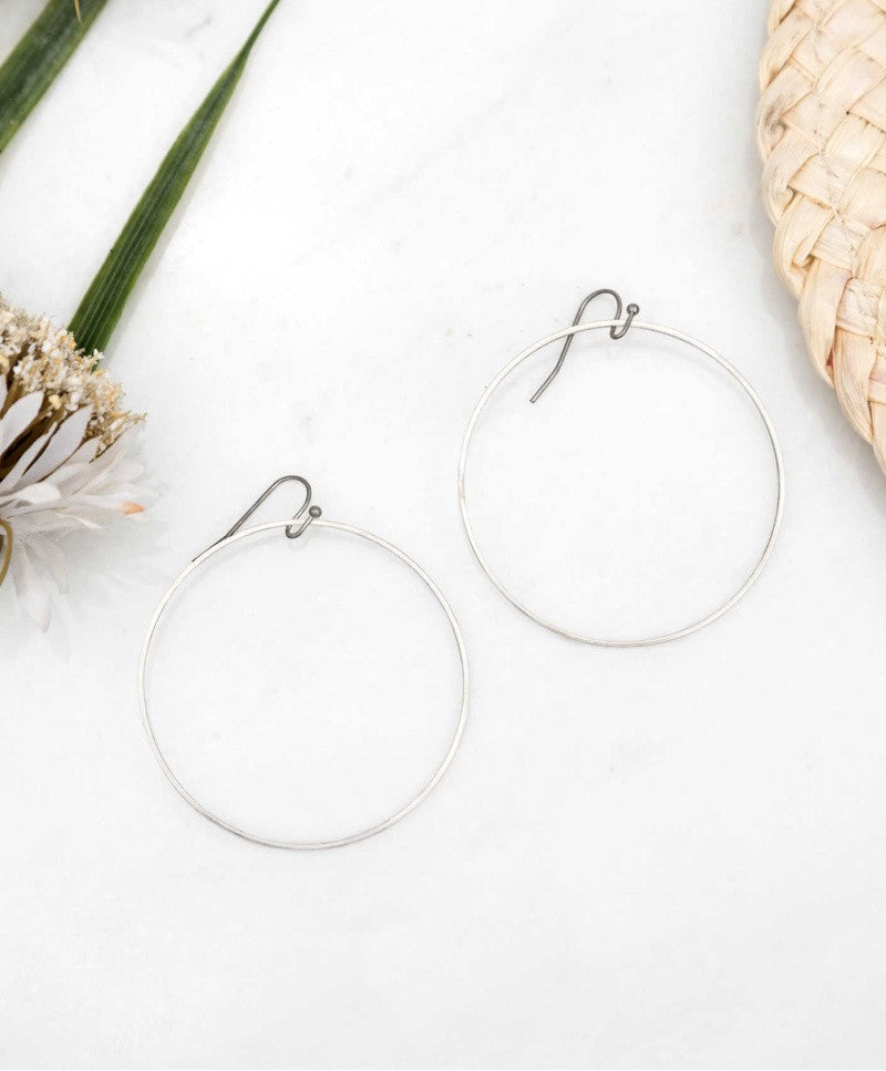 Matte Hoop Earrings - Straight & Arrow Boutique