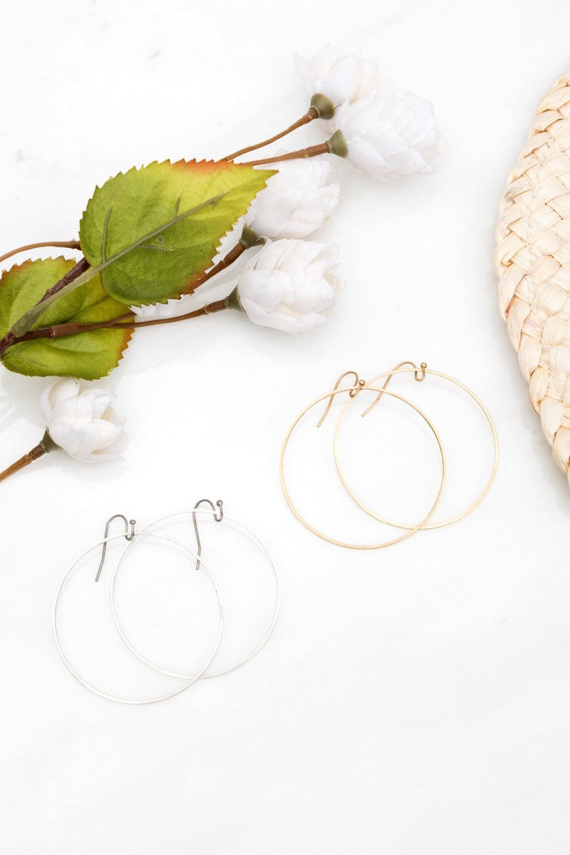 Matte Hoop Earrings - Straight & Arrow Boutique