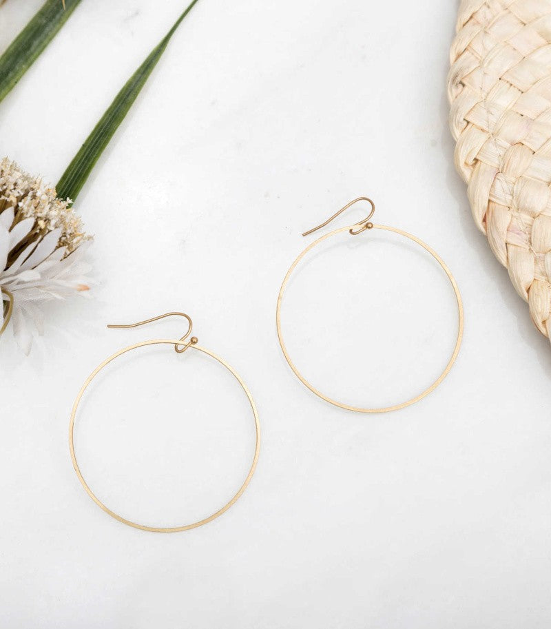 Matte Hoop Earrings - Straight & Arrow Boutique