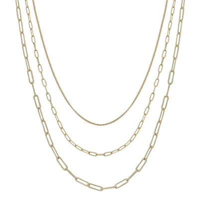Triple Layered Necklace - Straight & Arrow Boutique