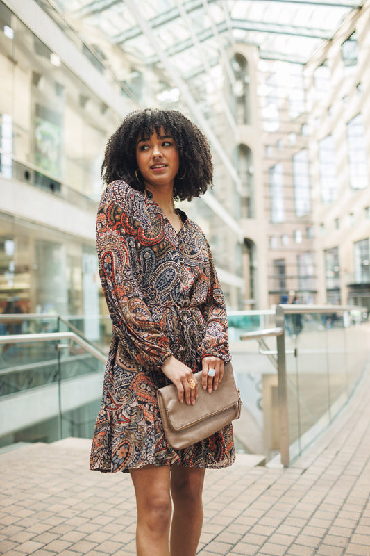 Lillian Paisley Mini Dress - Straight & Arrow Boutique