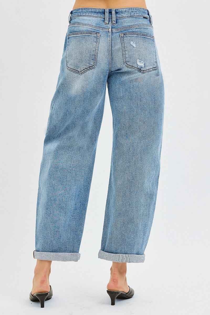 Kendall Slouch Barrel Cuffed Jean