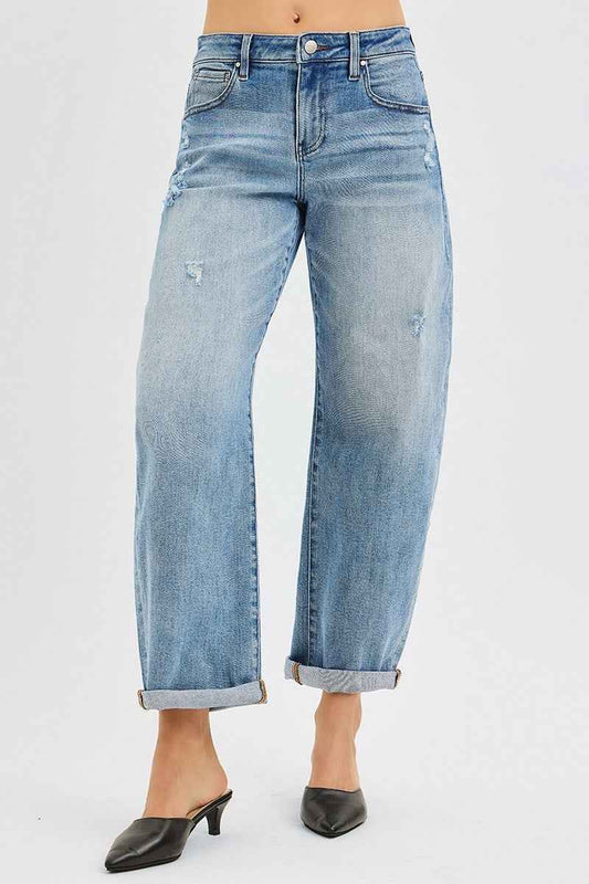 Kendall Slouch Barrel Cuffed Jean