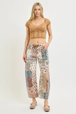 Wren Slouchy Crop Barrel Pant