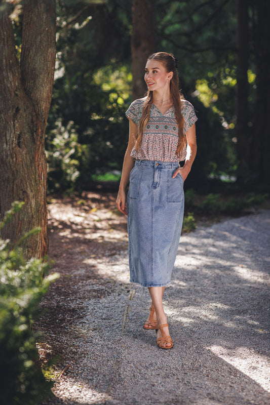 Ariella Peasant Blouse - Straight & Arrow Boutique